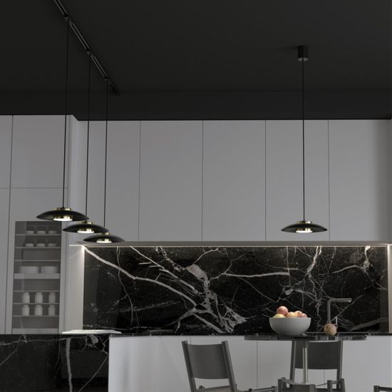 358592 PORT NT21 216 черный/золото Светильник трековый однофазный трехжильный, провод 1м IP20 LED 4000K 18W 220-240V PILZ