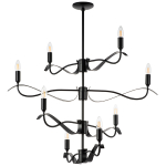 733287 Люстра RAGNO 8х40W E14 ЧЕРНЫЙ МАТОВЫЙ
