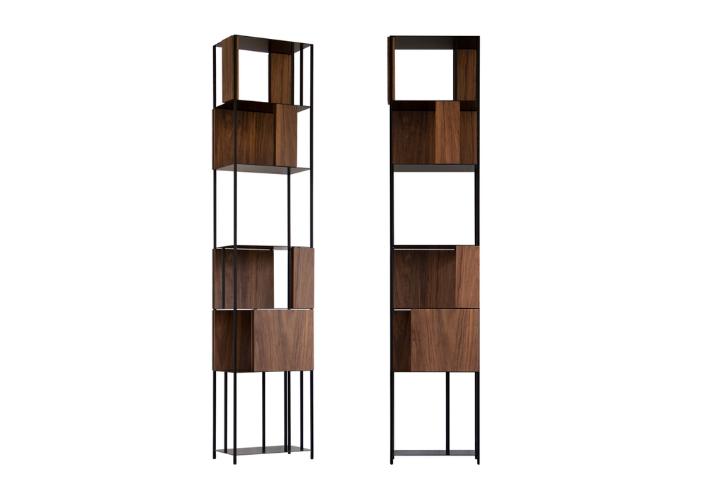 Сет №1 из панелей для стеллажа Stripe (орех)