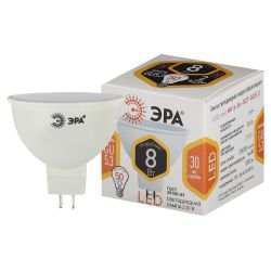 Лампа светодиодная ЭРА STD LED MR16-8W-827-GU5.3 8Вт софит теплый белый свет GU5.3 | Лампы cветодиодные Точечные (Софиты) (MR, PAR)
