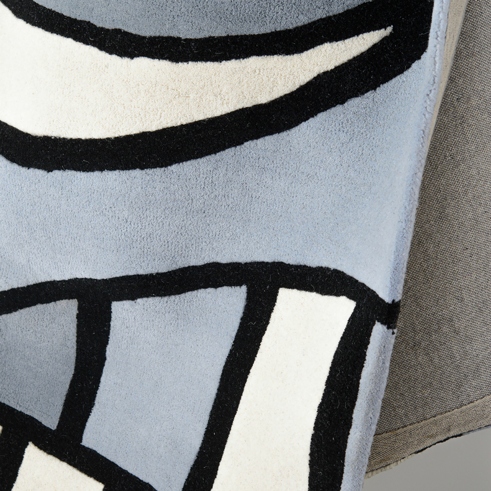 Ковер шерстяной ручной работы с принтом "Гармония тайги", 160х230 см