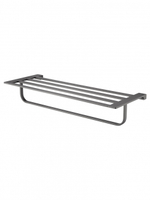 Полотенцедержатель с полкой WONZON & WOGHAND ECLIPSE, Темный графит (WW-9181-GM)