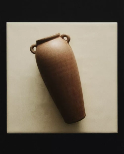 ZARA HOME КЕРАМИЧЕСКАЯ ВАЗА С РУЧКАМИ, КОРИЧНЕВЫЙ