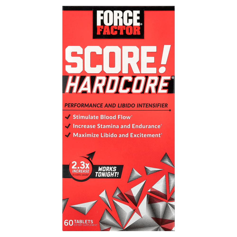 Force Factor, Средство SCORE! Hardcore®, средство для повышения производительности и либидо, 60 таблеток