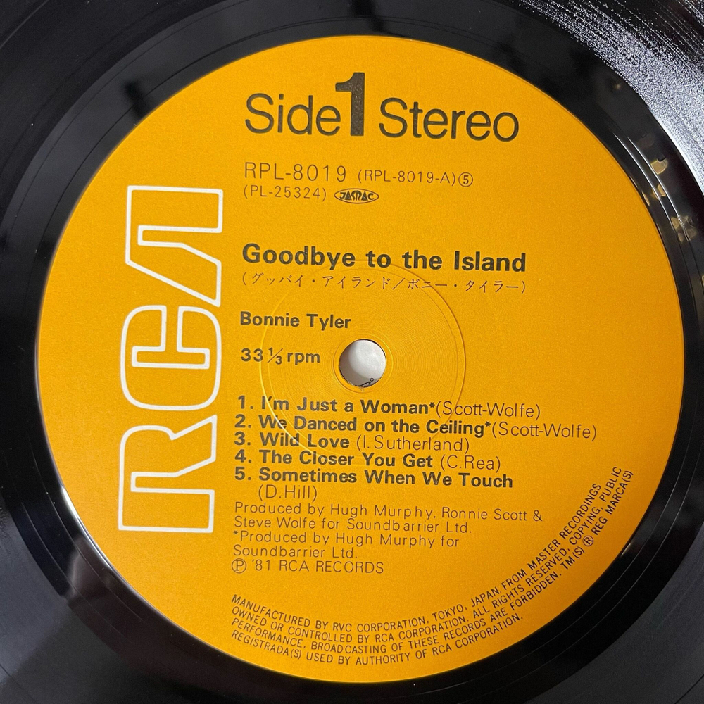 Винтажная виниловая пластинка LP Bonnie Tyler Goodbye To The Island (Japan 1981) (No Obi)