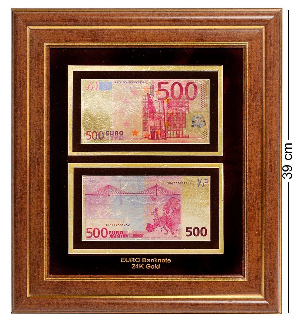Gold Leaf HB-004 Панно «Банкнота 500 EUR (евро) Евросоюз - 2/size»