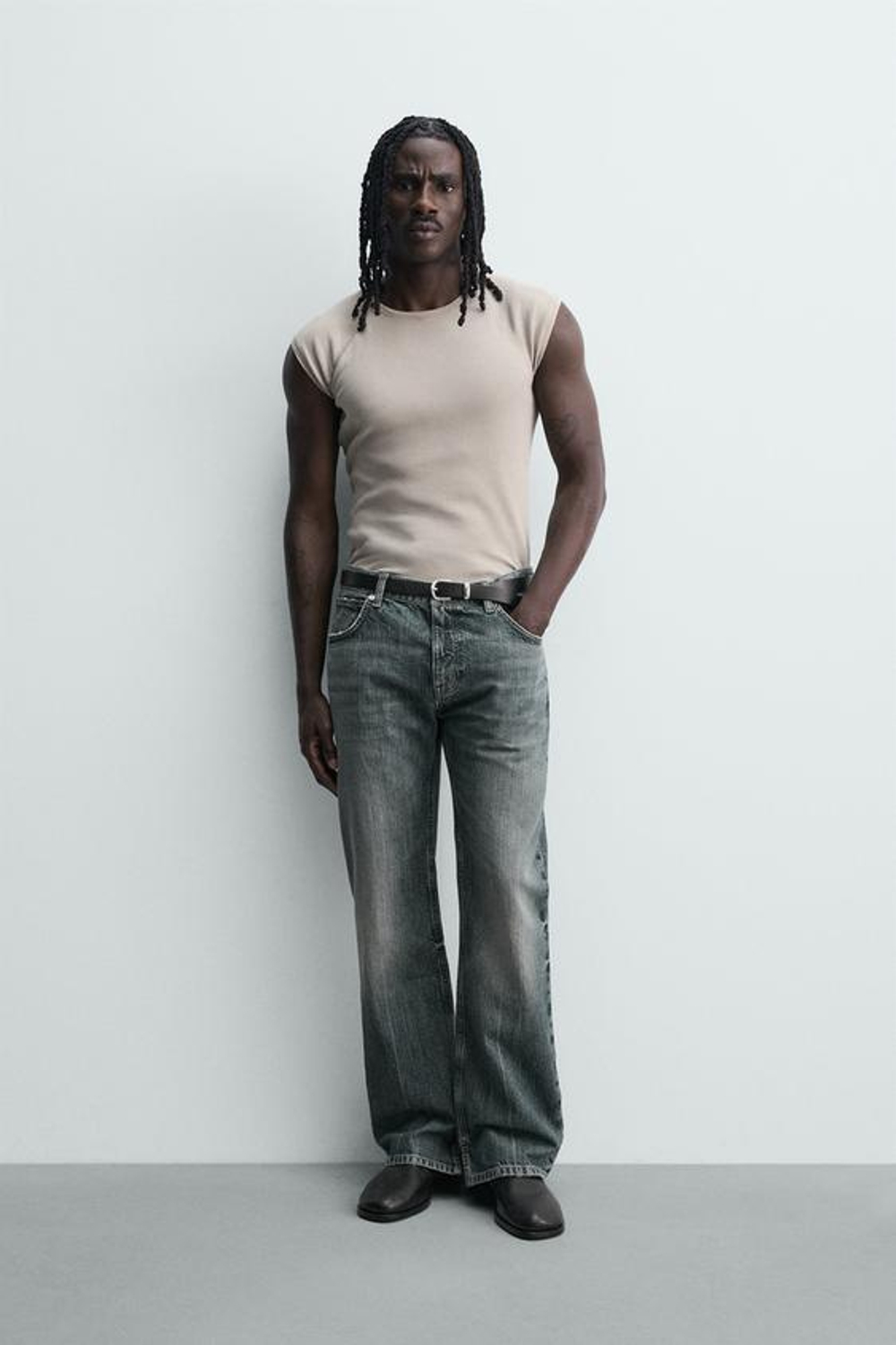 ZARA ДЖИНСЫ FLARE FIT, ЧЕРНИЛЬНО-СИНИЙ