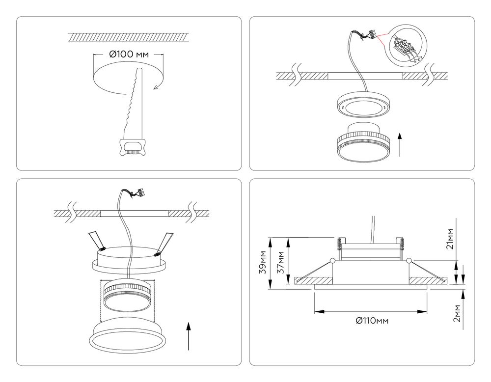 Ambrella Встраиваемый точечный светильник GX53 GX Standard tech TN51822