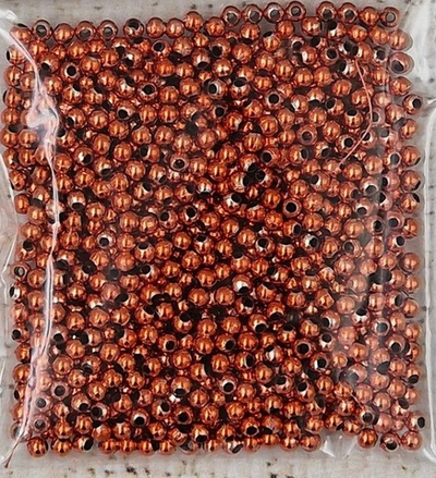 Бусины пришивные, Ø 4 мм, 500 гр, красный