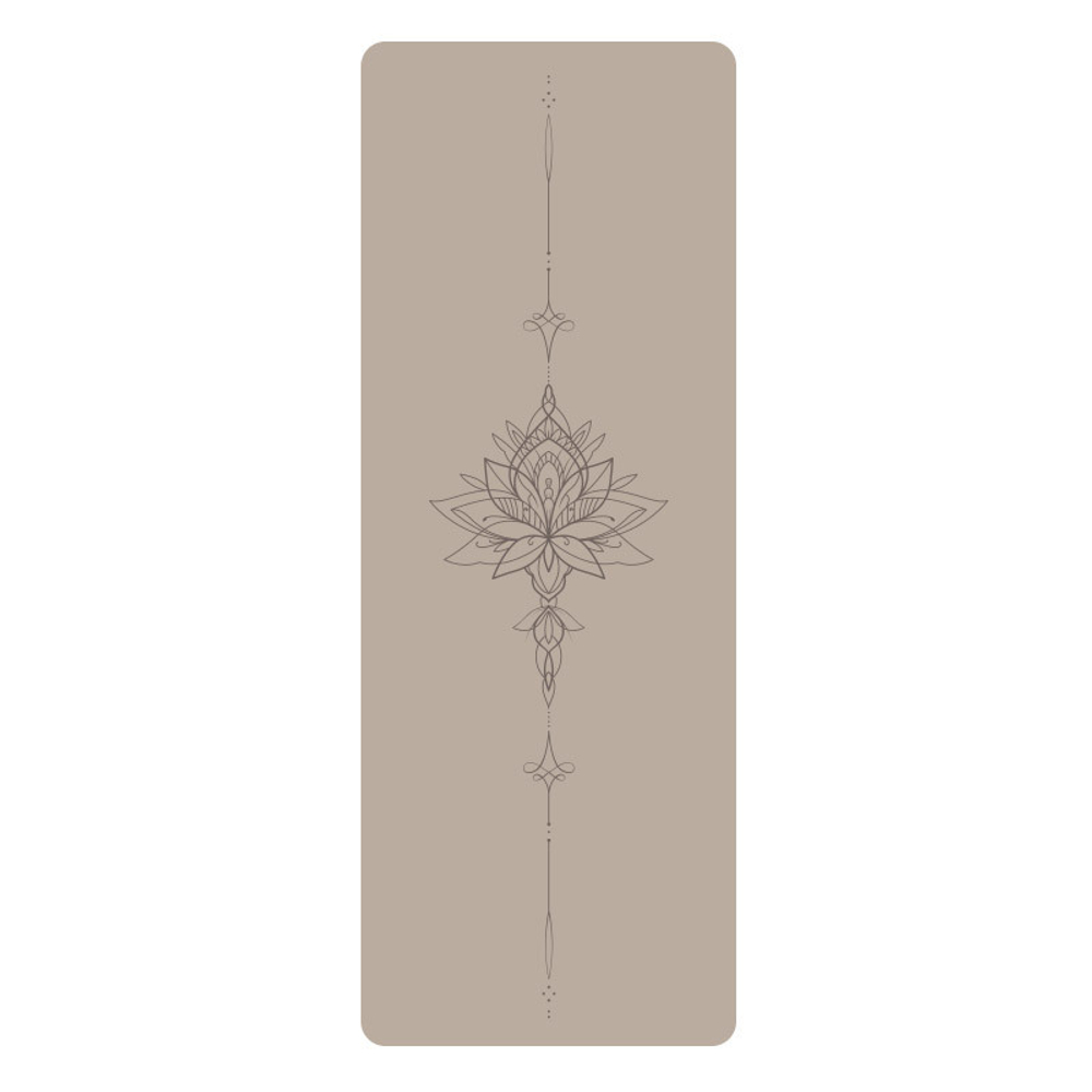 Каучуковый коврик для йоги Bloom Coffee 185*68*0,5 см нескользящий