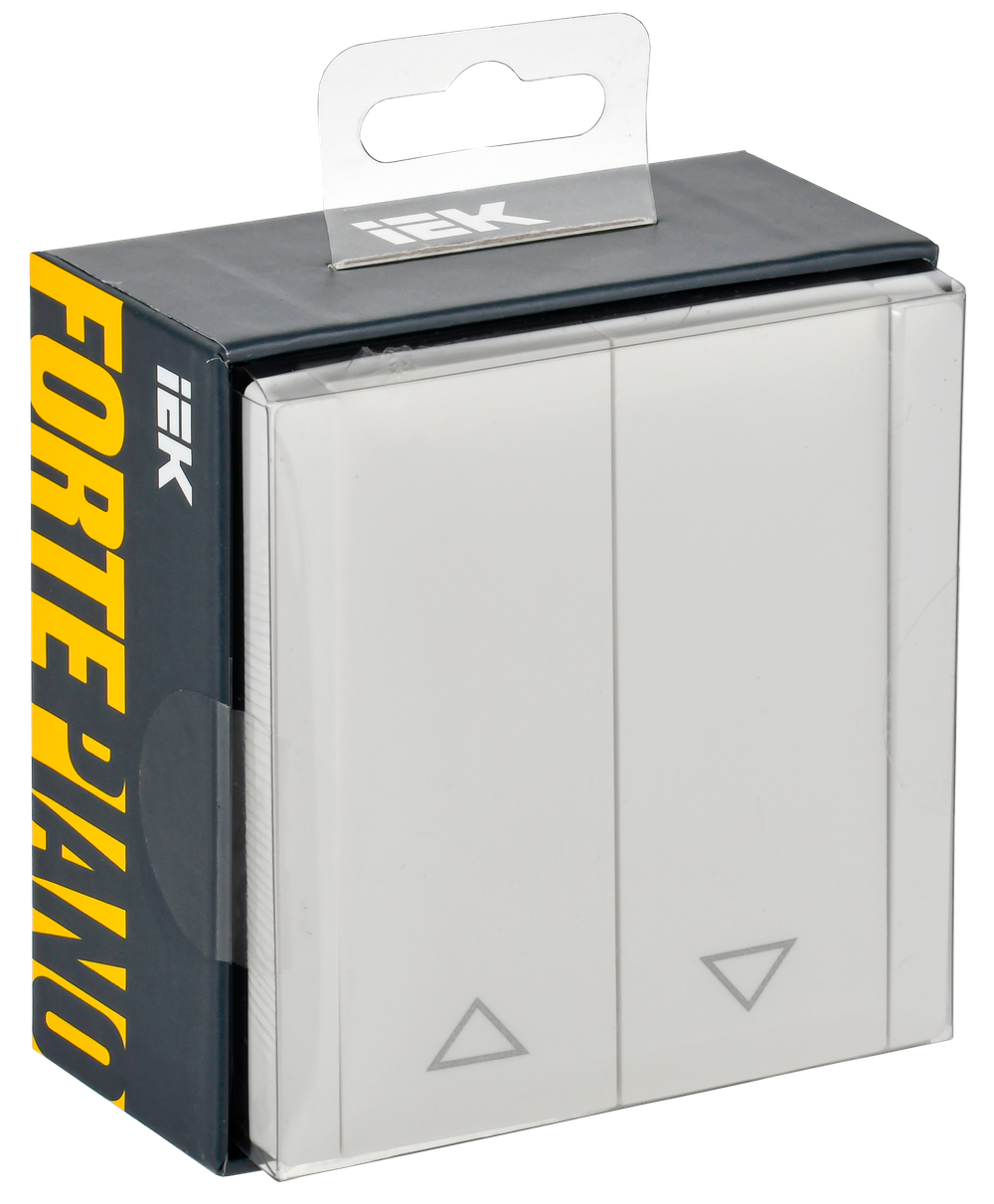 FORTE&PIANO Выключатель жалюзи 10А FP211 белый IEK