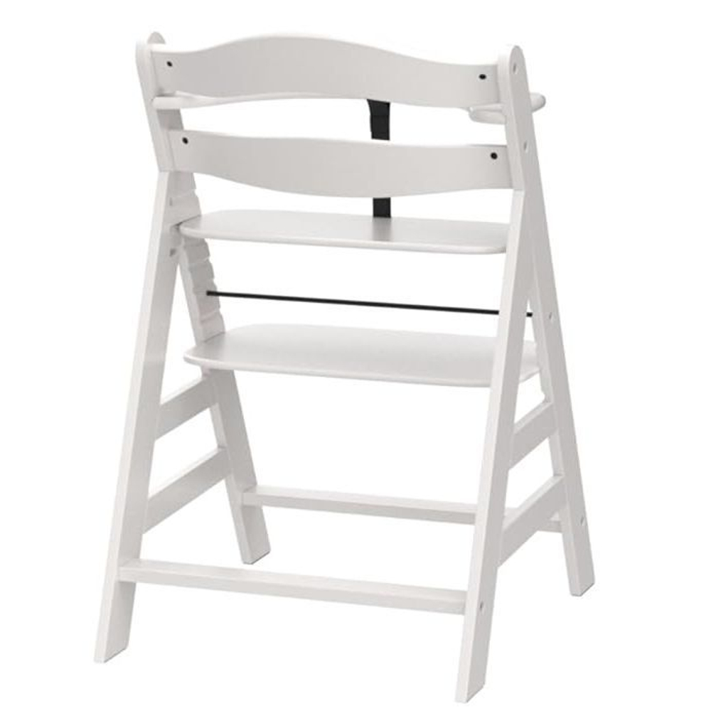 Стульчик для кормления ребенка, 55х47х76, Лео, деревянный, с регулировкой по высоте, массив берез, белый, Dipriz