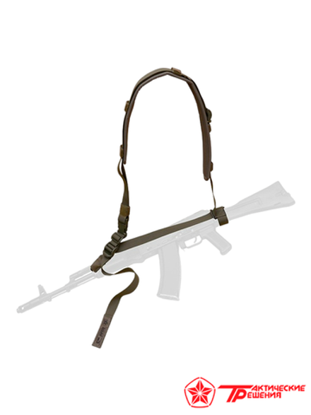 Оружейный ремень Тактические Решения ДОЛГ м3 трёхточечный (Олива)