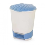 Ведро для мусора 18л (с педалью)(св.бежево-синий)