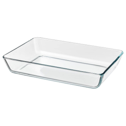 IKEA MIXTUR  (ИКЕА МИКСТУР)  -  Жаропрочное блюдо, прозрачное стекло, 35x25 см