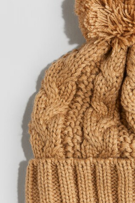 H&M Шапка с рельефным узором, бежевый