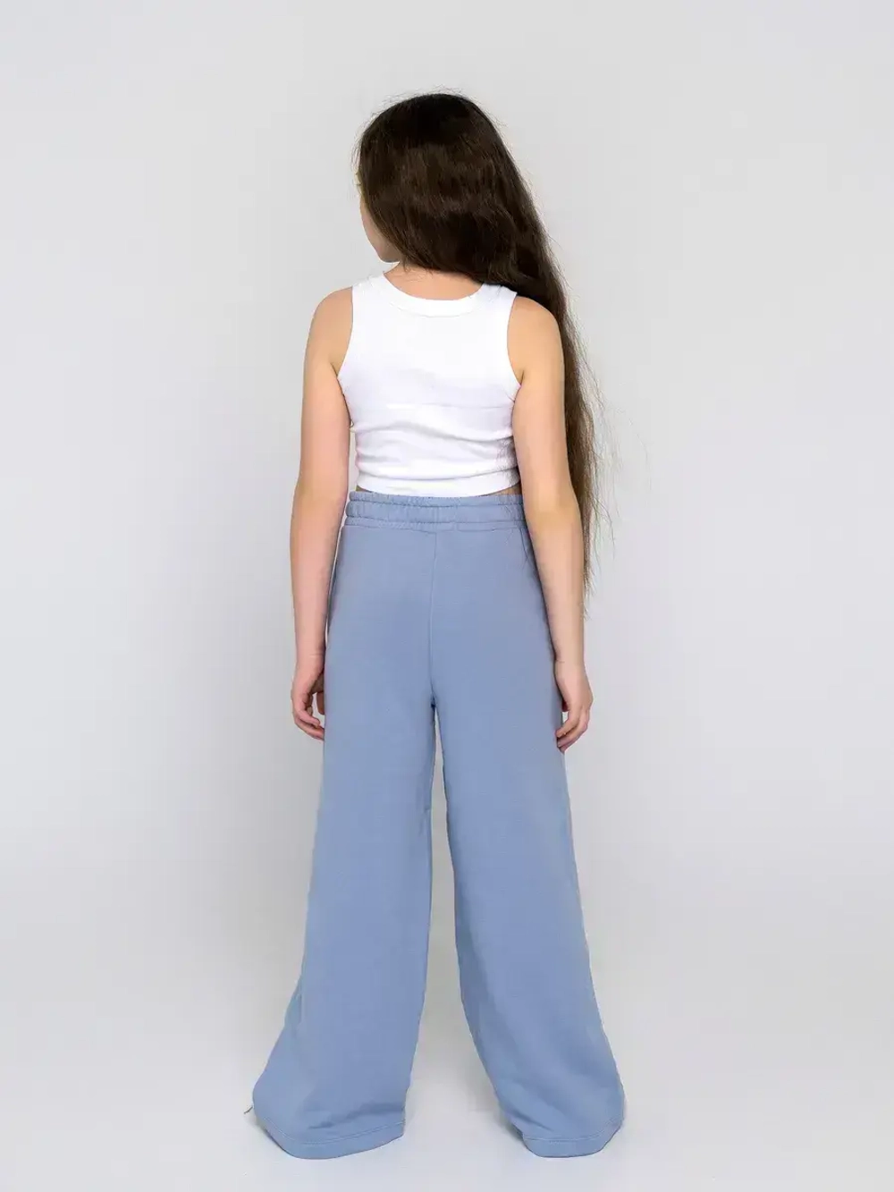 Брюки трубы детские осенние широкие палаццо