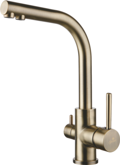 16025-D Смеситель для кухни с фильт БРОНЗ "GANZER"  (10/1шт)