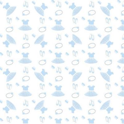 Платье и балетки в голубом цвете