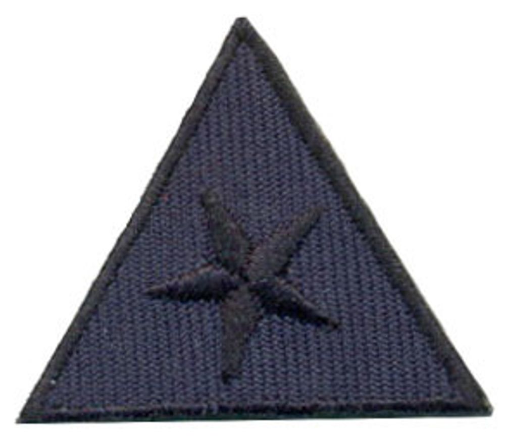 Нашивка Заплатка Треугольник-звезда (синяя) (3.5 х 3.0)