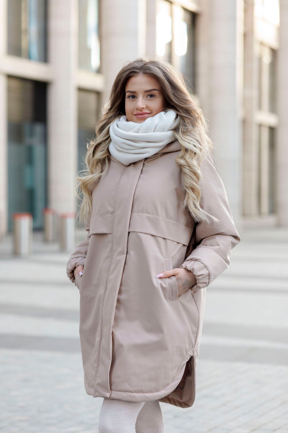 Куртка ko-ko-ko утепленная женская бежевая