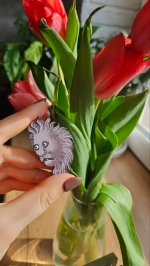 Страдающие броши «Лев и ветка (и грустная брюква)»