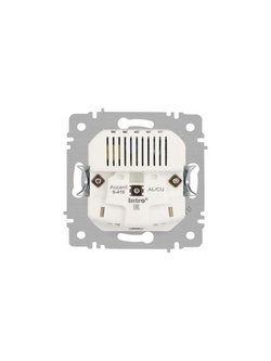Розетка 1-м СП Accent 6-410-09 16А IP20 250В P+E Schuko + 2хUSB защ. шторки титан Intro Б0063711