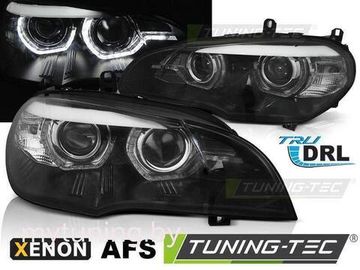 Передние фары AE DRL LED BLACK AFS HID для BMW X5 E70
