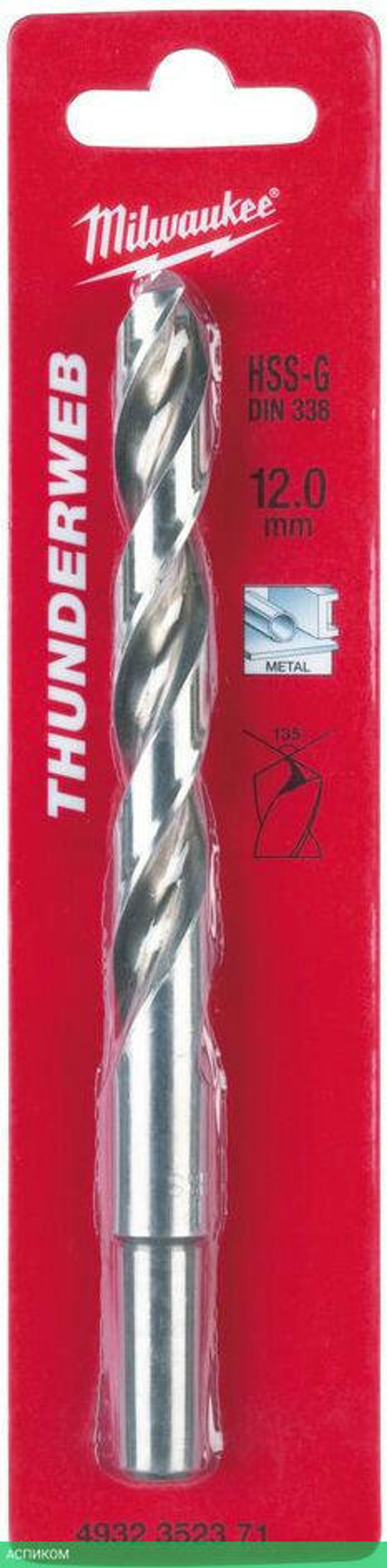 Сверло по металлу Milwaukee Thunderweb HSS-G 12x151мм (4932352371)