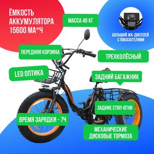 Электровелосипед KUGOO TRIKE 750W (48V/15.6Ah) фото №3
