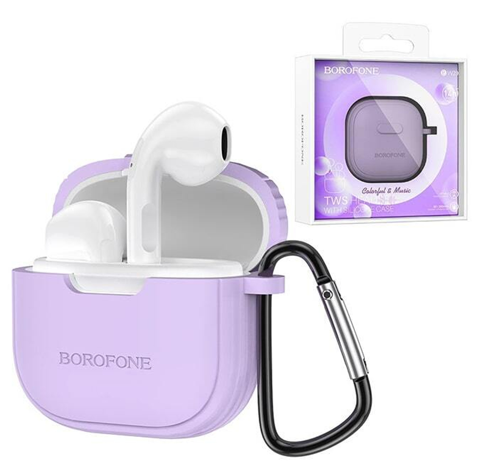 Беспроводные наушники TWS BOROFONE BW29 (фиолетовый) taro purple