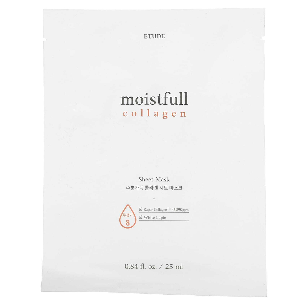 ETUDE, Moistfull Collagen, Beauty Sheet Mask, 1 Sheet, 0.84 fl oz (25 ml)