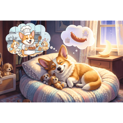 Pazl \ Puzzle \ Пазлы Puzzles - "60" - Dreaming Corgi / Trefl