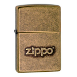 Зажигалка серебристая матовая Zippo Classic с покрытием Antique Brass