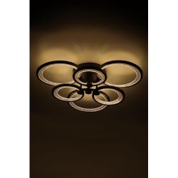 Светильник потолочный светодиодный ЭРА Модерн Odry CLL-1-117W 3K-6,5K RC BK с ДУ черный