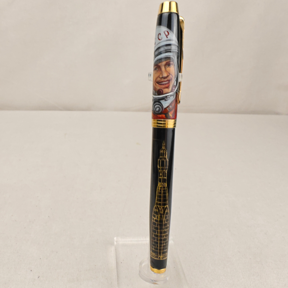 Ручка Parker с ручной росписью Палех "Юрий Гагарин" в коробке