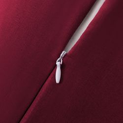 Комплект постельного белья Однотонный Сатин «Бордовая страсть»