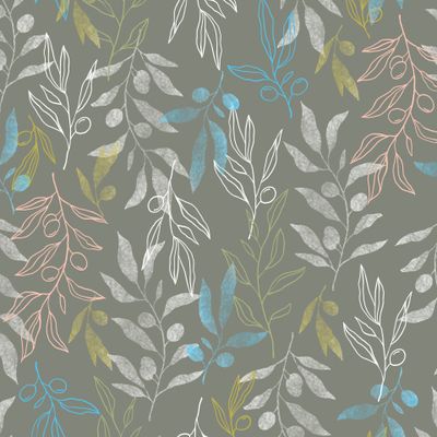 Оливковые ветки на темно-зеленом