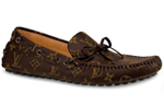 LOUIS VUITTON Arizona Moccasin Shoes "Brown Logo Monogram"