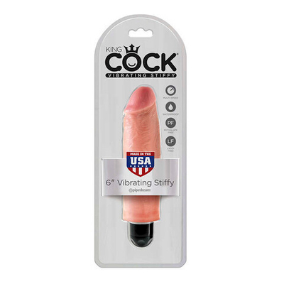 Вибратор King Cock Vibrating Stiffy 6, телесный (Цвет: телесный)