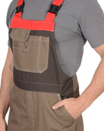 Костюм мужской летний куртка и полукомбинезон, св. коричневый с коричневым., СОП