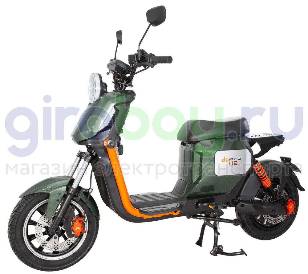 Электроскутер WENBOX U2 1500W (60V/30Ah) - Зелёный фото №1