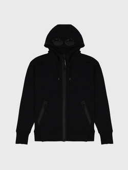 Худи на Молнии C.P. Company Diagonal Raised Goggle Zipped Black