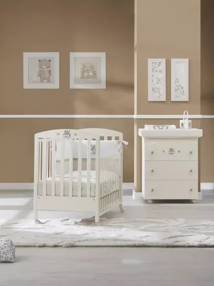 Детская кроватка на колесах Erbesi Charly Ivory