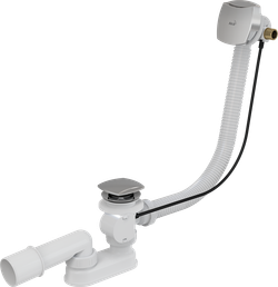 Сифон A564KM3 для ванны автомат с напуском воды через перелив металл