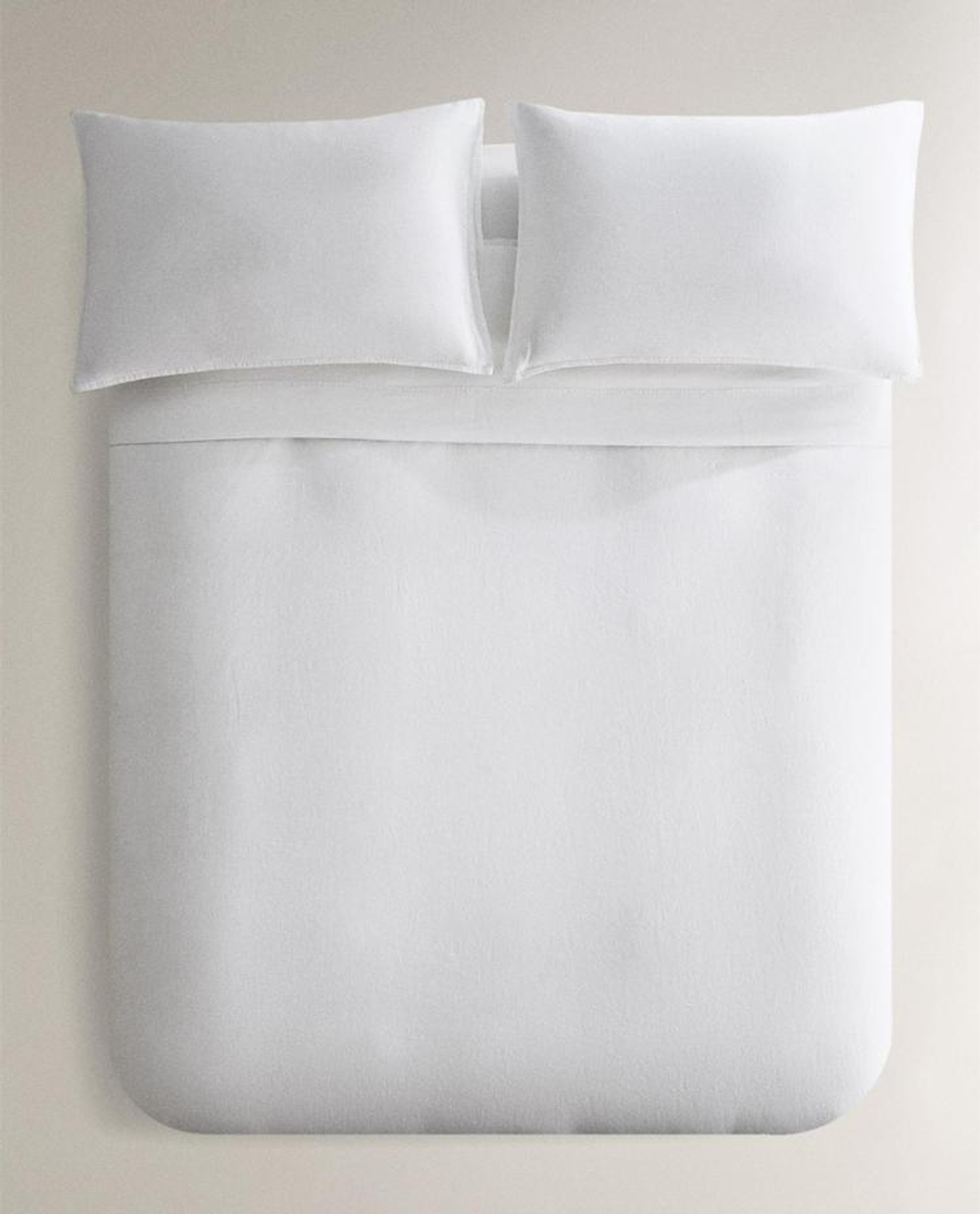 ZARA HOME ЛЬНЯНОЙ ПОДОДЕЯЛЬНИК, БЕЛЫЙ