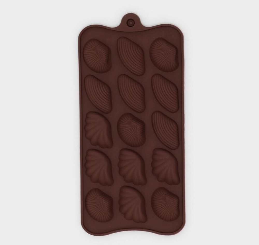 Силиконовая форма для конфет и шоколада "Ракушки" 21*10,5*3см