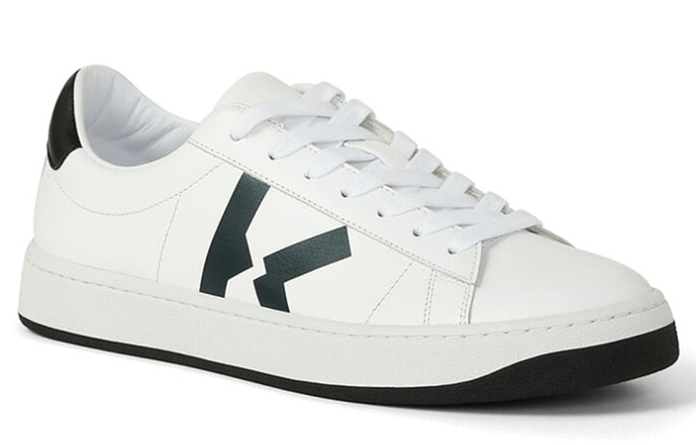 KENZO Takada Kenzo Kourt K Log wear-resistant low-cut fashion sneakers men's white