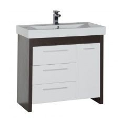 Тумба с раковиной Aquanet Тиана 100 венге