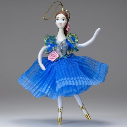 Ёлочная игрушка Балерина с розой